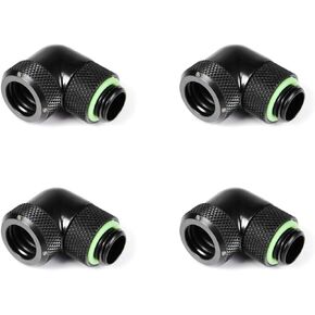 Barrow G1/4" to 12mm Multi-Link Fitting, 90 Degree Rotary, Black, 4-pack in Kuwait