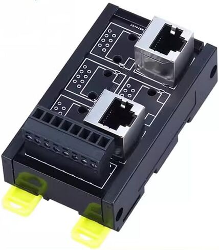 RJ45-8P-2-PORT متوافق مع Ethernet Hub RJ45 إلى منفذ الشبكة 8PIN الأسلاك الطرفية Crystal Terminal Block Board Port in Saudi Arabia