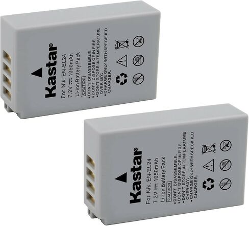 Kastar 2-Pack EN-EL24 Battery Replacement for Nikon EN-EL24 ENEL24 EN-EL24a ENEL24a Battery, Nikon MH-31 Charger, Nikon 1 J5 1J5, Nikon DL18-50 DL1850, Nikon DL24-85 DL2485 Digital Cameras in Saudi Arabia
