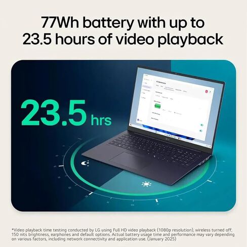 LG GRAM 17 Touchscreen Lapelot Copilot+ PC ، عرض 17 "WQXGA ، Intel Ultra 7 Series 2 258V ، 32 GB RAM ، 4 TB SSD ، Intel ARC Graphics ، Backlit ، Wi-Fi 7 ، Windows 11 Pro in Kuwait