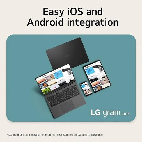 LG GRAM 17 Touchscreen Lapelot Copilot+ PC ، عرض 17 "WQXGA ، Intel Ultra 7 Series 2 258V ، 32 GB RAM ، 4 TB SSD ، Intel ARC Graphics ، Backlit ، Wi-Fi 7 ، Windows 11 Pro in Kuwait