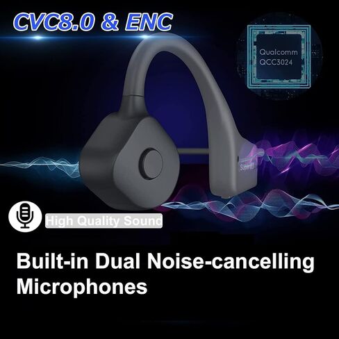 سماعات توصيل العظام مع ميكروفون بلوتوث 5.2 سماعات أذن مفتوحة مع سماعات أذن لميكروي in Kuwait