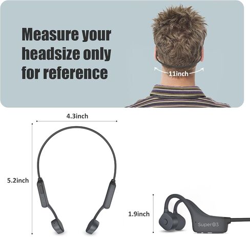 سماعات توصيل العظام مع ميكروفون بلوتوث 5.2 سماعات أذن مفتوحة مع سماعات أذن لميكروي in Kuwait