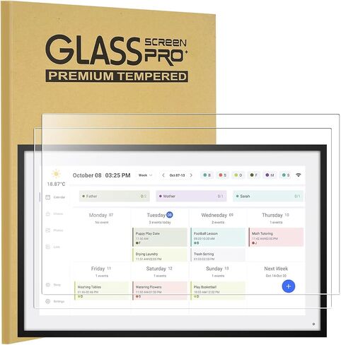 حامي شاشة زجاجي مقسّمة من Keanboll 2-pack للتقويم الرقمي Skylight 15 بوصة-9H صلابة مضادة لـ HD Clear Shield in Kuwait