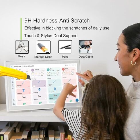 حامي شاشة زجاجي مقسّمة من Keanboll 2-pack للتقويم الرقمي Skylight 15 بوصة-9H صلابة مضادة لـ HD Clear Shield in Kuwait