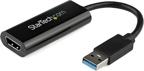 Startech.com USB 3.0 إلى محول HDMI - 1080p (1900x1200) و USB 3.0 إلى محول HDMI المزدوج ، بطاقة الفيديو والرسومات الخارجية - USB Type -A إلى HDMI شاشة العرض المزدوجة ، الأسود (USB32HD2) in Saudi Arabia