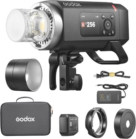 Godox AD400 Pro II Flash Strobe Light ، 0.01-1S Recycle 1/8000S HSS Outdoor Monilight BL-Color مع نظام لاسلكي X Wireless ، ومزامنة واحدة مع بطارية X3 قابلة لإعادة الشحن و Bowens Mount (ترقية AD400PRO) in Kuwait