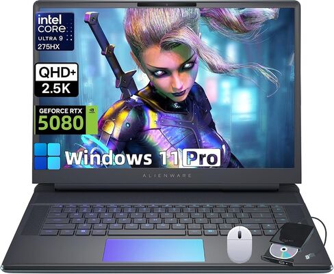 Alienware (2025) 18 Area-51 Gaming Laptop • Intel Ultra 9 275Hx • GeForce RTX 5080 16GB GDDR7 • 18 "QHD+ 3000Hz ، Wi-Fi 7 ، AI NPU in Kuwait