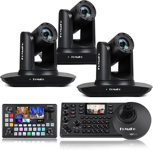 FoMaKo 20x Optical Zoom HDMI PTZ Camera AI Auto-Tracking Gen 3,for Professional Sports Event Including Table Tennis competitions or Teaching Live Production (FMK12UH Pro-B X3+KC601+KC608 Pro) in Saudi Arabia