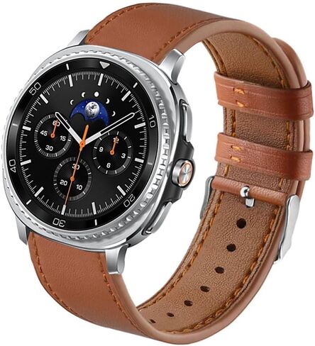 متوافق مع Samsung Galaxy Watch 8 40mm 44mm/Watch 8 Classic 46mm Bands Leather ، Women Men Genine Leather Sport Resport Strap Band for Galaxy Watch 8/8 Classic in Saudi Arabia