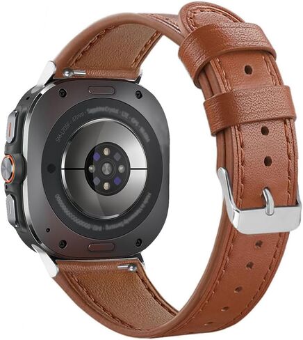 متوافق مع Samsung Galaxy Watch 8 40mm 44mm/Watch 8 Classic 46mm Bands Leather ، Women Men Genine Leather Sport Resport Strap Band for Galaxy Watch 8/8 Classic in Saudi Arabia