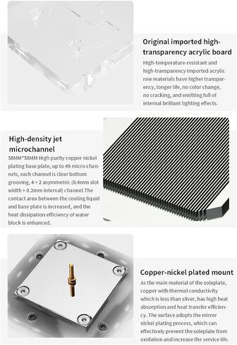 Barrow LTIFHY-04 CPU Water Block for Intel i3 i5 i7 i9 LGA 1200 Waterblock Black in Kuwait