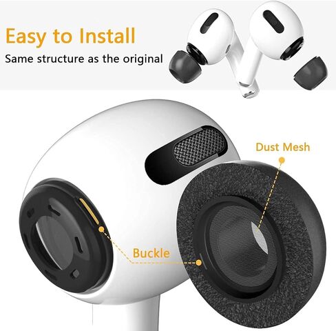 Premium Memory Foam Tips for AirPods Pro 1st&2nd Gen. No Silicone Eartips Pain. Anti-Slip Eartips. Fit in The Charging Case, 3 Pairs (Medium) in Saudi Arabia