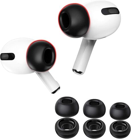 Premium Memory Foam Tips for AirPods Pro 1st&2nd Gen. No Silicone Eartips Pain. Anti-Slip Eartips. Fit in The Charging Case, 3 Pairs (Medium) in Saudi Arabia