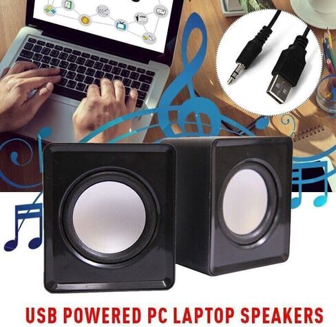 3.5mm Jack USB Wired Computer Speaker Stereo for PC Laptop Notebook Desktop in Kuwait