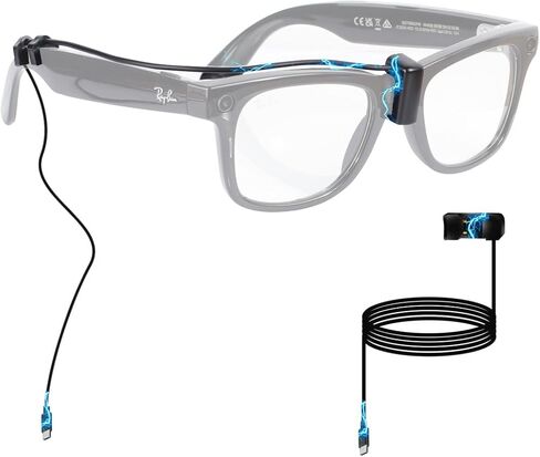 Type C Charging Cable for Ray-Ban Meta Accessories, Smart Glasses Charger 4.92ft for Wayfarer Wayfarer/Headliner Models (for RayBan Meta Wayfarer) in Kuwait