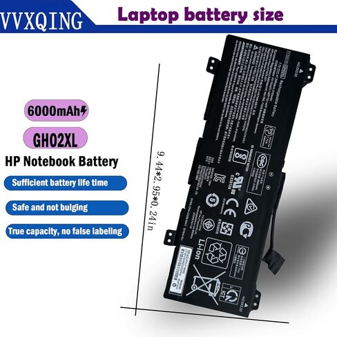 GH02XL استبدال بطارية الكمبيوتر المحمول لـ HP Chromebook 11A G8 11 G8 14 G6 Chromebook X360 11 G3 14AT-NA000 NA0010CA NA0010DS Series GHO2XL HSTNN-DB9M L75253-271 L75783-005 47.3WH 6000MAH in Kuwait