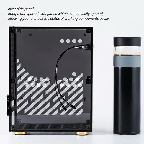 حالة كمبيوتر Mini ITX ، سعة 4.3 لتر ، تدفق الهواء 360 درجة ، لوحة جانبية شفافة ، دعم مزود الطاقة المرن ، 2.5 بوصة متوافقة مع SSD ، حالة كمبيوتر ITX ، حالة Mini ITX ، Micro ITX PC in Kuwait