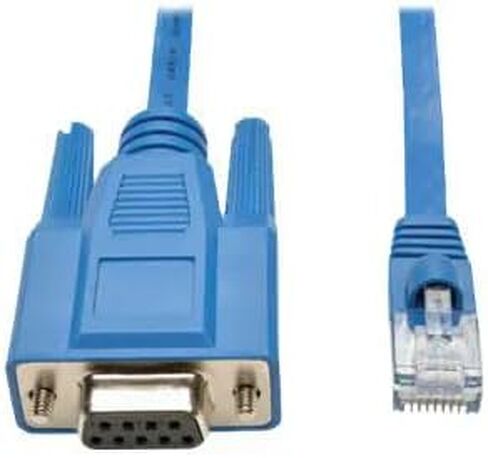 Tripp Lite Eaton Series P430-006 Console Rollover Cable, Serial RJ45 Male to DB9 Female, 6 ft Blue, RoHS, Router/Switch Setup, Cloud Care Pre-Configured Bundle Eligible (1 Pack) in Saudi Arabia