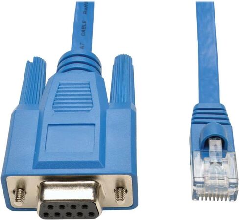 Tripp Lite Eaton Series P430-006 Console Rollover Cable, Serial RJ45 Male to DB9 Female, 6 ft Blue, RoHS, Router/Switch Setup, Cloud Care Pre-Configured Bundle Eligible (1 Pack) in Saudi Arabia