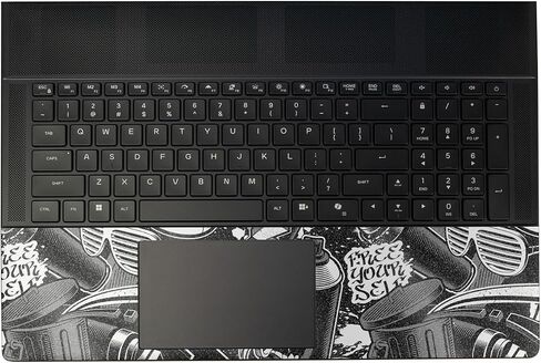 Glossy Glitter Laptop Skin متوافق مع Alienware 18 Area -51 (2025) - Mono Hip Hop - Premium 3M Vinyl Detrection Wrap Cover - من السهل تطبيق | مصنوع في الولايات المتحدة الأمريكية من قبل Mayyskins in Saudi Arabia