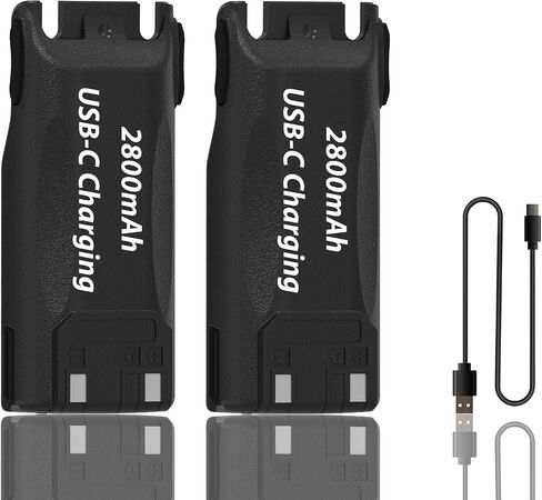 BAOFENG UV-82HP بطارية USB-C شاحن BL-8 2800 مللي أمبير بطارية ليثيوم أيون بديلة عالية السعة لجهاز الاتصال اللاسلكي UV-82X UV-82 UV-82L UV-82C UV-89 UV-8D in Saudi Arabia