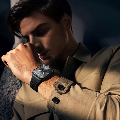 الأشرطة المغناطيسية متوافقة مع أشرطة Apple Watch للرجال 44 ملم 46 مم 45 مم 42 مم Ultra/Ultra 2 49mm 41mm 40mm 38mm ، حزام رياضة ماء من السيليكون الناعم لـ Iwatch Band Series 10 9 8 7 6 5 4 3 2 1 SE in Kuwait