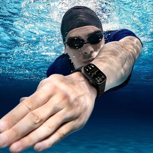 الأشرطة المغناطيسية متوافقة مع أشرطة Apple Watch للرجال 44 ملم 46 مم 45 مم 42 مم Ultra/Ultra 2 49mm 41mm 40mm 38mm ، حزام رياضة ماء من السيليكون الناعم لـ Iwatch Band Series 10 9 8 7 6 5 4 3 2 1 SE in Kuwait