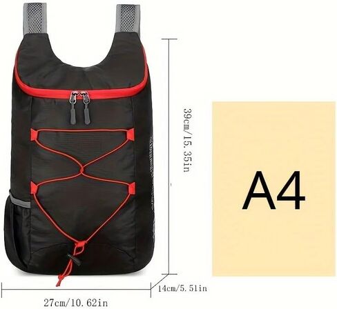 1PC Multifunctional Outdoor Folding Backpack - Lightweight, Waterproof, Durable for Hiking, Riding, and Travel, Black in Saudi Arabia