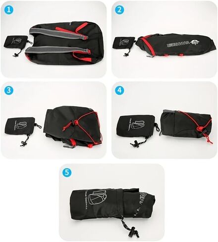 1PC Multifunctional Outdoor Folding Backpack - Lightweight, Waterproof, Durable for Hiking, Riding, and Travel, Black in Saudi Arabia