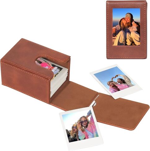 Wogozan Mini Picture Holder Case for Fujifilm Instax Mini 12/11/99/90/EVO Camera 2.15x3.4 بوصة يمكن أن تعقد حقيبة حقائب الصور من أكثر من 50 أفلامًا (أسود) (أسود) in Saudi Arabia