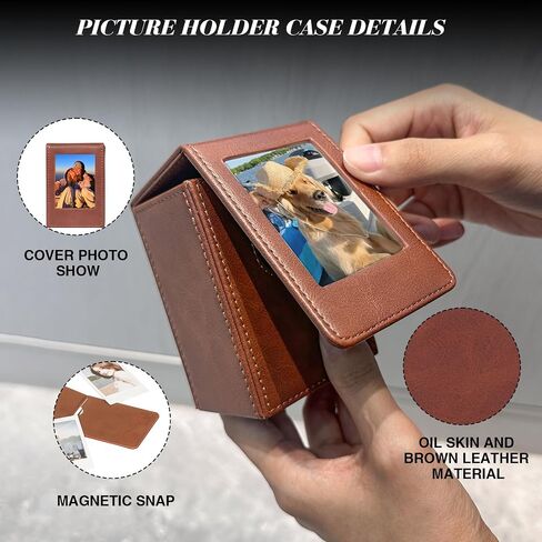 Wogozan Mini Picture Holder Case for Fujifilm Instax Mini 12/11/99/90/EVO Camera 2.15x3.4 بوصة يمكن أن تعقد حقيبة حقائب الصور من أكثر من 50 أفلامًا (أسود) (أسود) in Saudi Arabia