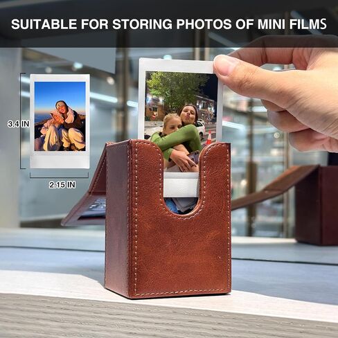Wogozan Mini Picture Holder Case for Fujifilm Instax Mini 12/11/99/90/EVO Camera 2.15x3.4 بوصة يمكن أن تعقد حقيبة حقائب الصور من أكثر من 50 أفلامًا (أسود) (أسود) in Saudi Arabia
