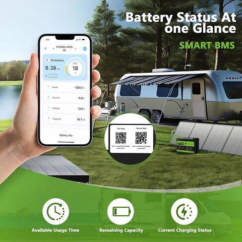 12.8v 100ah Group 24 LifePo4 بطارية مع Bluetooth ، وبطارية ليثيوم دورة عميقة ، ومدمج في 100A BMS مع حماية منخفضة الإيقاع ، ودورات كحد أقصى. in Saudi Arabia
