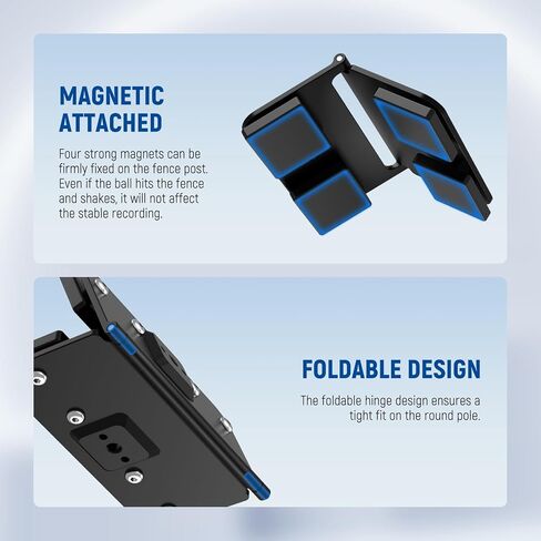Neewer Magnetic Phone Fence Mount مع ظل متوافق مع iPhone mevo ابدأ GoPro Insta360 DJI Pocket Radar Gamechanger ، ألعاب التنس البيسبول التي تدفق الفيديو التثبيت ، CA145 in Kuwait