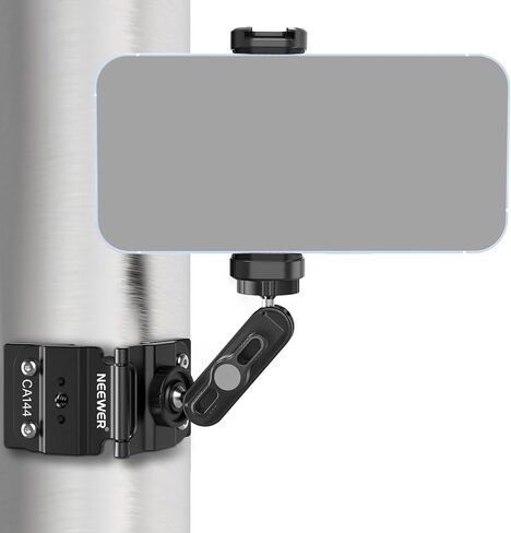 NEEWER Magnetic Phone Fence Mount with Shade Compatible with iPhone Mevo Start GoPro Insta360 DJI Pocket Radar Gamechanger, Baseball Tennis Games Streaming Video Recording Mounting Accessories, CA145 in Saudi Arabia