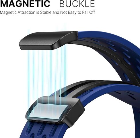Sport Bands Compatible with Samsung Galaxy Watch 8 40mm 44mm/Galaxy Watch 8 Classic 46mm,No Gap Soft Silicone Strap with Magnetic Buckle for Men Women in Kuwait