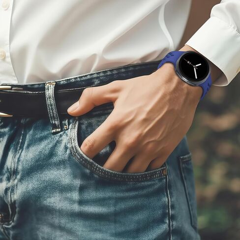 Sport Bands Compatible with Samsung Galaxy Watch 8 40mm 44mm/Galaxy Watch 8 Classic 46mm,No Gap Soft Silicone Strap with Magnetic Buckle for Men Women in Kuwait