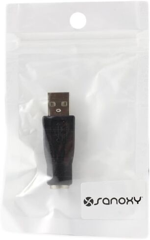 Sanoxy (حزمة 2x) PS/2 أنثى إلى USB الذكور المحول PS/2 لوحة مفاتيح إلى محول USB - M/F (2x حزمة أسود) in Kuwait
