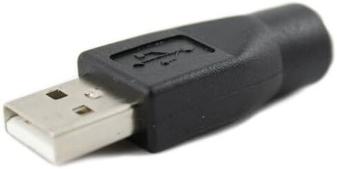 Sanoxy (حزمة 2x) PS/2 أنثى إلى USB الذكور المحول PS/2 لوحة مفاتيح إلى محول USB - M/F (2x حزمة أسود) in Kuwait