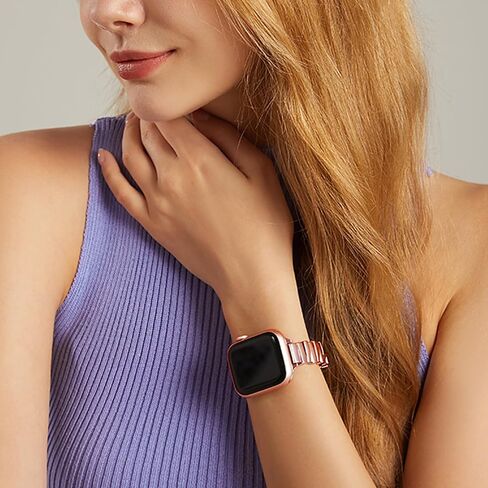 متوافق مع فرق Apple Watch المعدنية ، Iwatch Strap Ultra10 9 8 7 6 5 4 3 2 1 SE in Saudi Arabia