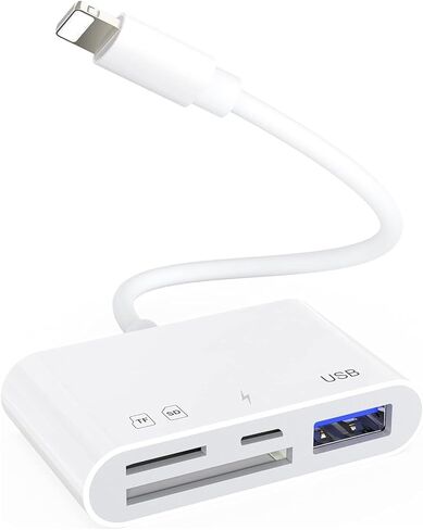 SD Card Reader - 4 in 1 Memory Card for Phone with USB Female OTG, Compatible with SD/TF Cards. Portable and Fast Charging. in Saudi Arabia
