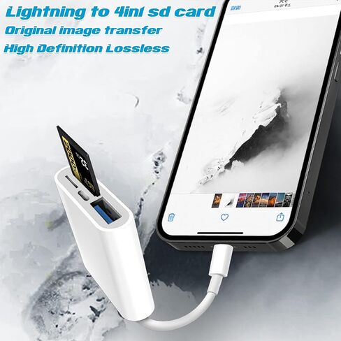 SD Card Reader - 4 in 1 Memory Card for Phone with USB Female OTG, Compatible with SD/TF Cards. Portable and Fast Charging. in Saudi Arabia