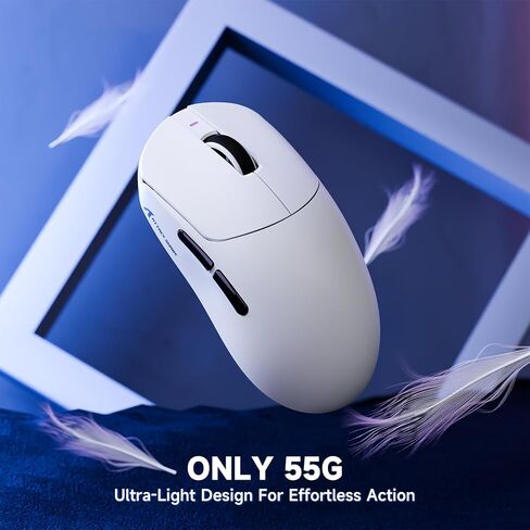 Attack Shark X8 PRO 8K Wireless Gaming Mouse,PAW3395PRO 40K DPI Sensor,Tri-Mode Broadcom BK52820 Chip,Superlight Ergonomic Mouse for Large Hands,Cloud-Based Software,for Win/Mac(White) in Kuwait