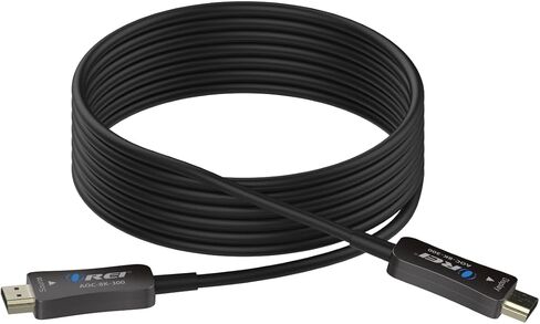 OREI 8K HDMI 2.1 Cable 100ft – AOC Active Optical Fiber HDMI Cable, 48Gbps, 8K@60Hz, 4K@120Hz, HDR10+, eARC, HDCP 2.3, EMI-Free, Gold-Plated, Nylon Braided in Saudi Arabia