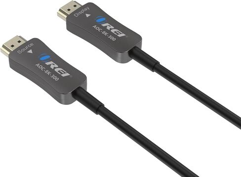 OREI 8K HDMI 2.1 Cable 100ft – AOC Active Optical Fiber HDMI Cable, 48Gbps, 8K@60Hz, 4K@120Hz, HDR10+, eARC, HDCP 2.3, EMI-Free, Gold-Plated, Nylon Braided in Saudi Arabia