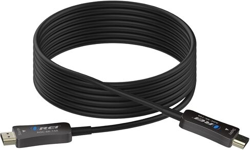 OREI 8K HDMI 2.1 Cable 100ft – AOC Active Optical Fiber HDMI Cable, 48Gbps, 8K@60Hz, 4K@120Hz, HDR10+, eARC, HDCP 2.3, EMI-Free, Gold-Plated, Nylon Braided in Saudi Arabia