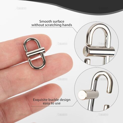 AUEAR، 5 عبوات معدنية ذهبية قابلة للتعديل لحقيبة حزام السلسلة، وصلات سلسلة مشبك صغير لتقصير طول السلسلة المعدنية in Kuwait