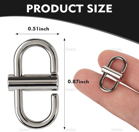 AUEAR، 5 عبوات معدنية ذهبية قابلة للتعديل لحقيبة حزام السلسلة، وصلات سلسلة مشبك صغير لتقصير طول السلسلة المعدنية in Kuwait