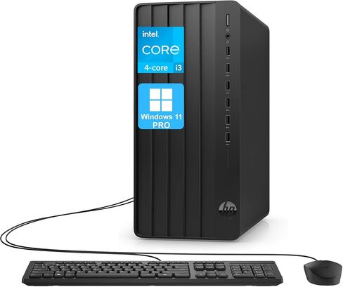 HP Pro Tower 290 G9 Desktop Computer, 4-core Intel Core i3-13100 Processor, 64GB RAM, 2TB SSD, 2-Monitor Ports (HDMI + VGA), WiFi, RJ-45, Wired KB& Mouse, None Optical Drive, Windows 11 Pro in Saudi Arabia